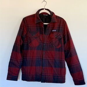 Patagonia Men's Plaid Shirt Jacket - Red and Black